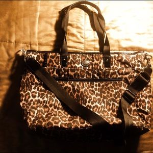 Coach leopard print nylon baby diaper bag